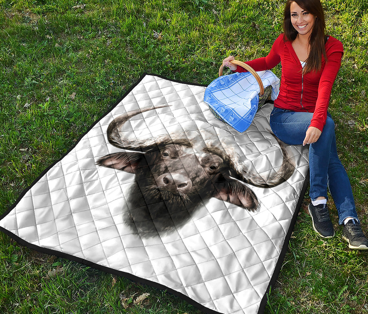 Bull Portrait Print Quilt