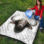 Bull Portrait Print Quilt