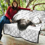 Bull Portrait Print Quilt