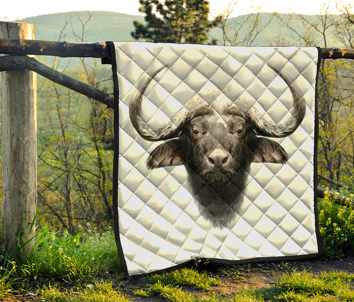Bull Portrait Print Quilt