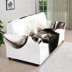 Bull Portrait Print Sofa Cover