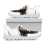 Bull Portrait Print White Sneakers