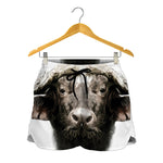 Bull Portrait Print Women's Shorts