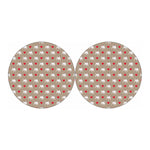 Bull Terrier Heart Pattern Print Car Coasters