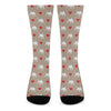 Bull Terrier Heart Pattern Print Crew Socks