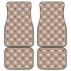 Bull Terrier Heart Pattern Print Front and Back Car Floor Mats