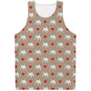 Bull Terrier Heart Pattern Print Men's Tank Top