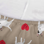 Bull Terrier Heart Pattern Print Sofa Cover