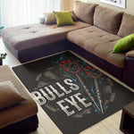 Bullseye Darts Print Area Rug