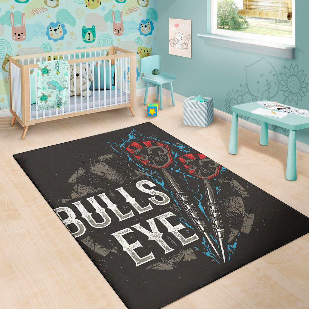 Bullseye Darts Print Area Rug