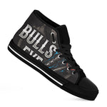 Bullseye Darts Print Black High Top Shoes