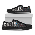 Bullseye Darts Print Black Low Top Sneakers
