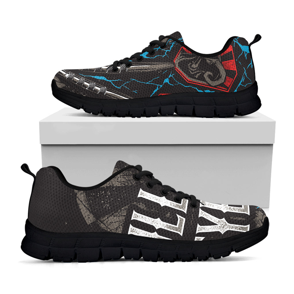 Bullseye Darts Print Black Sneakers
