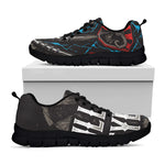 Bullseye Darts Print Black Sneakers