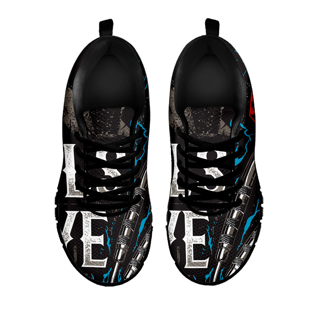 Bullseye Darts Print Black Sneakers
