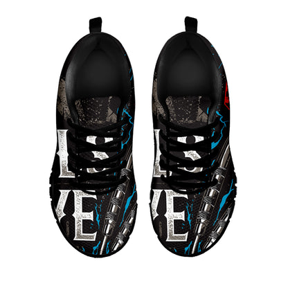 Bullseye Darts Print Black Sneakers