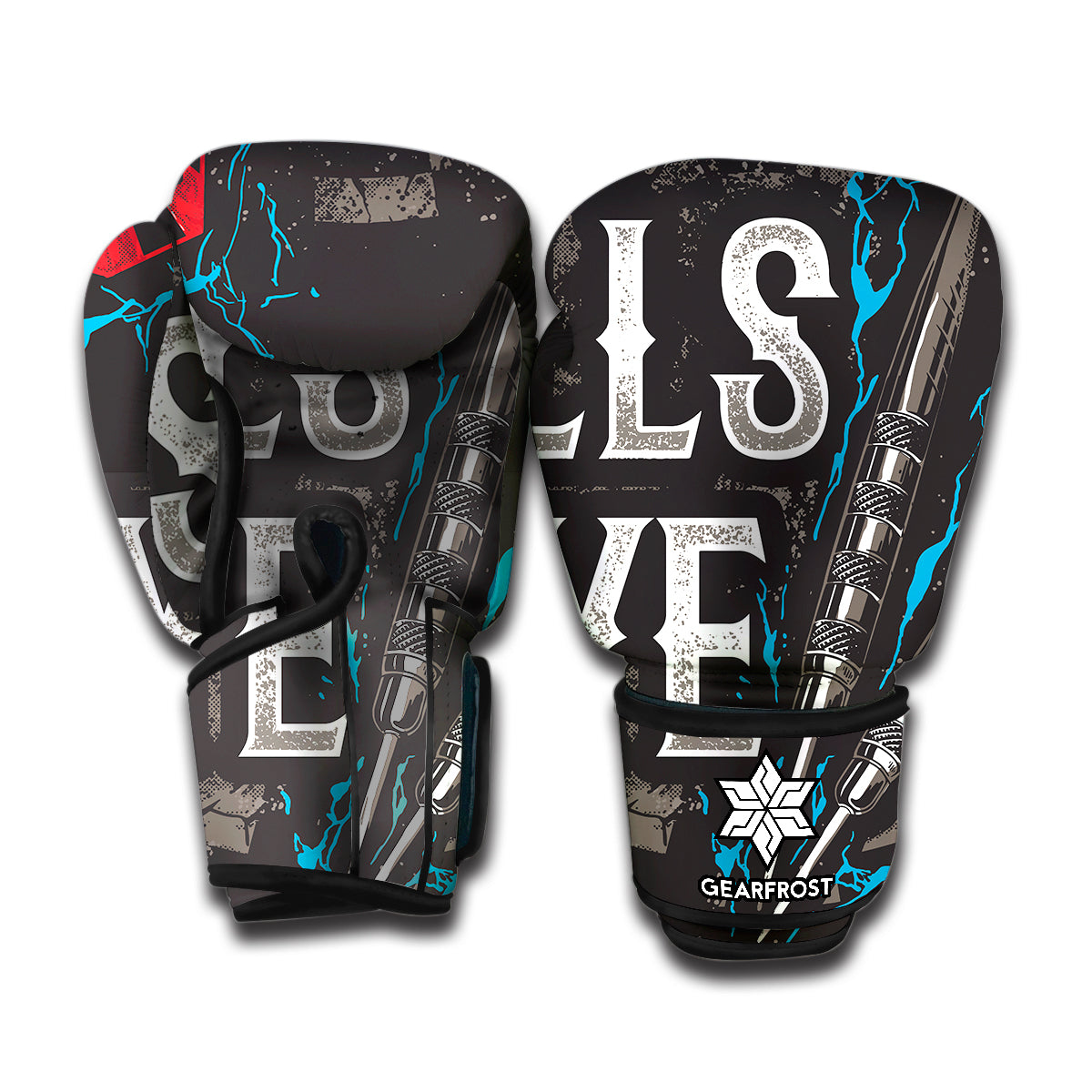 Bullseye Darts Print Boxing Gloves