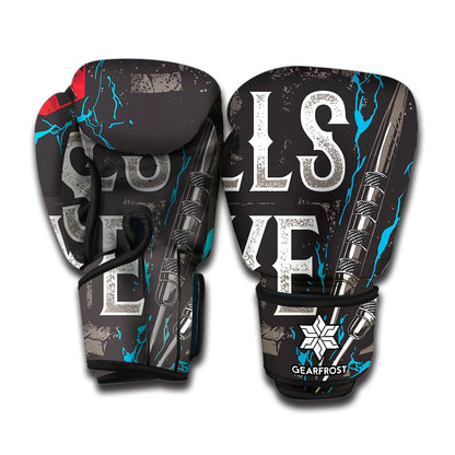 Bullseye Darts Print Boxing Gloves