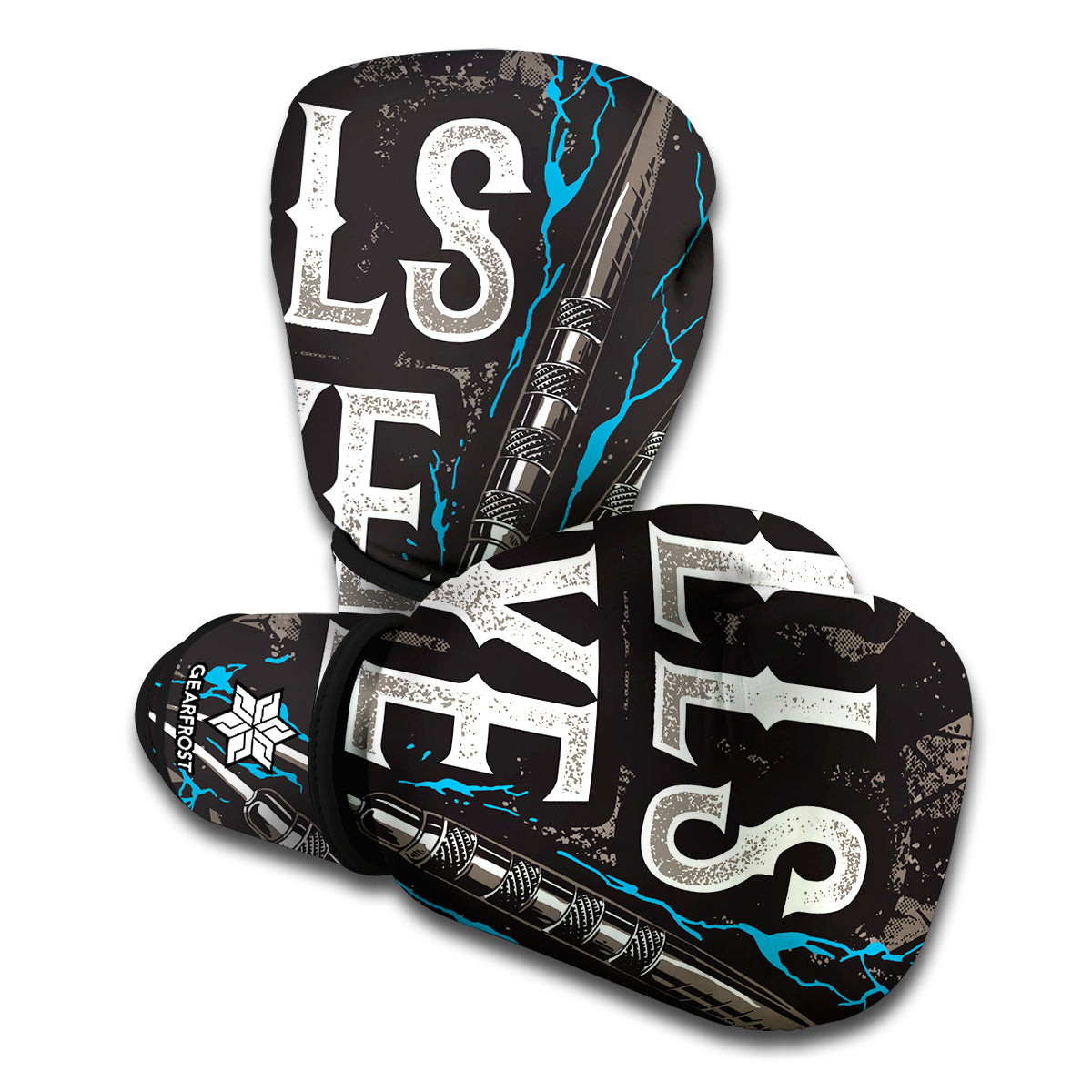 Bullseye Darts Print Boxing Gloves
