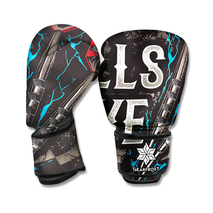Bullseye Darts Print Boxing Gloves