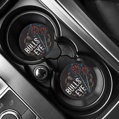 Bullseye Darts Print Car Coasters