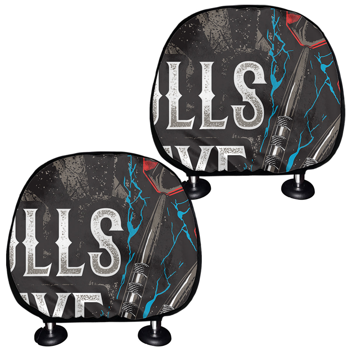 Bullseye Darts Print Car Headrest Covers