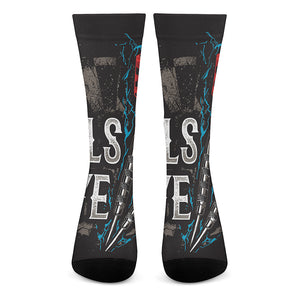 Bullseye Darts Print Crew Socks