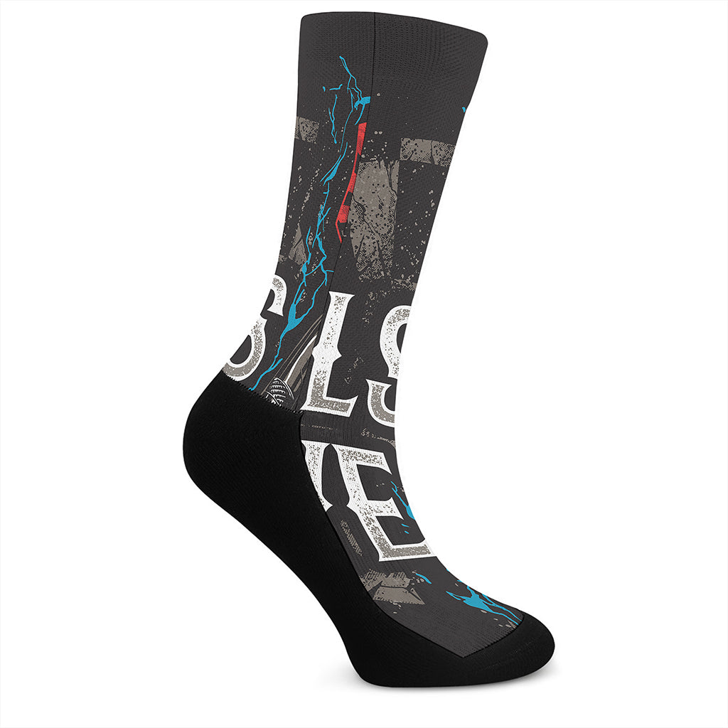 Bullseye Darts Print Crew Socks