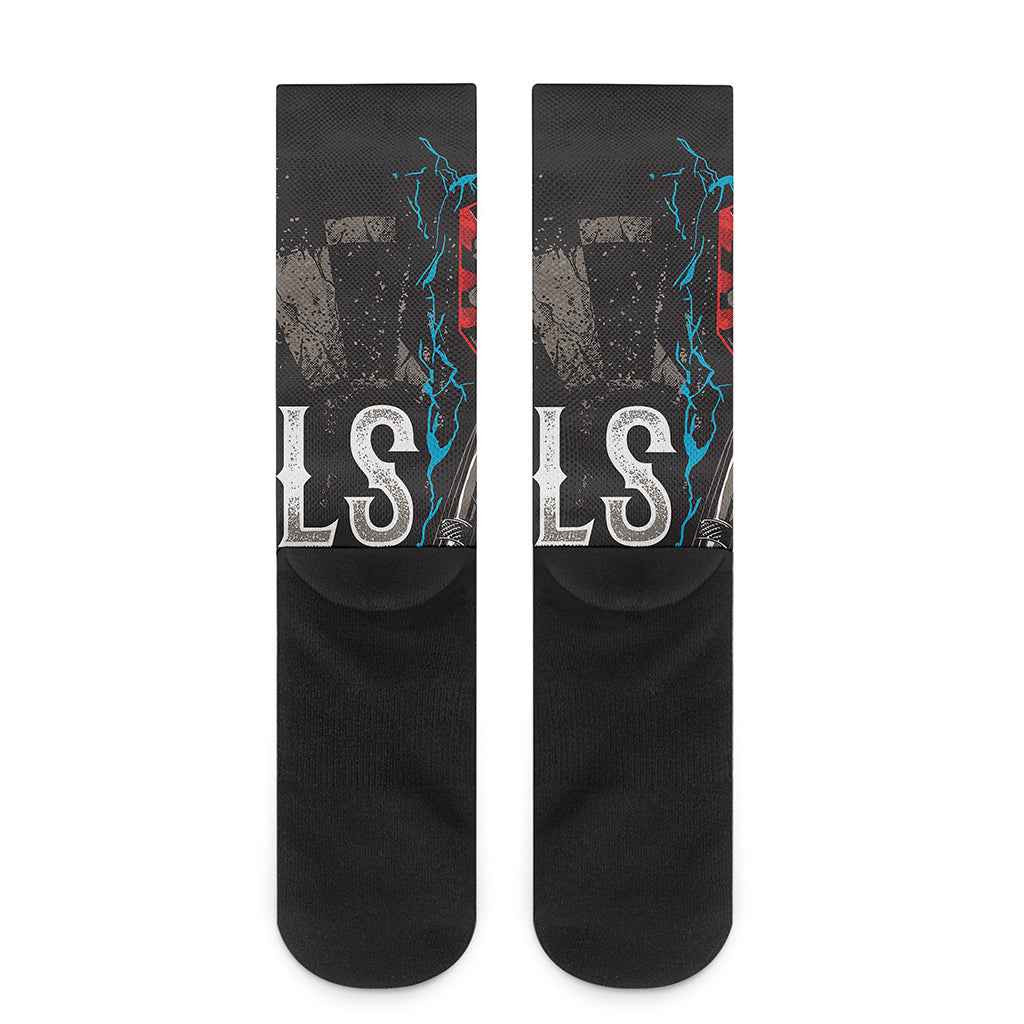 Bullseye Darts Print Crew Socks