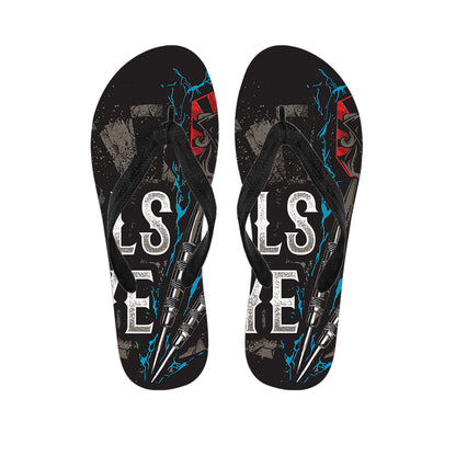 Bullseye Darts Print Flip Flops