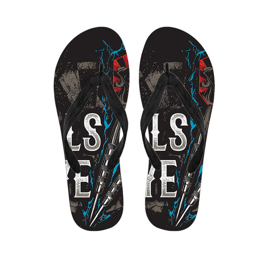 Bullseye Darts Print Flip Flops