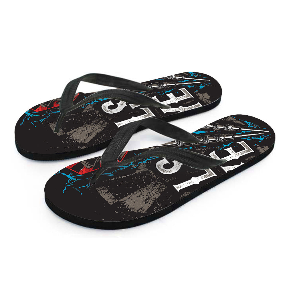 Bullseye Darts Print Flip Flops