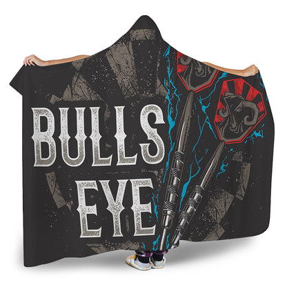 Bullseye Darts Print Hooded Blanket