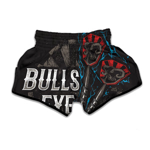 Bullseye Darts Print Muay Thai Boxing Shorts