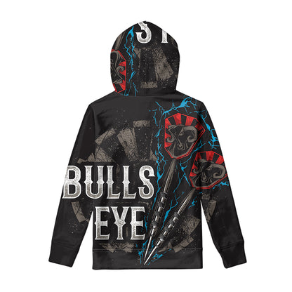 Bullseye Darts Print Pullover Hoodie