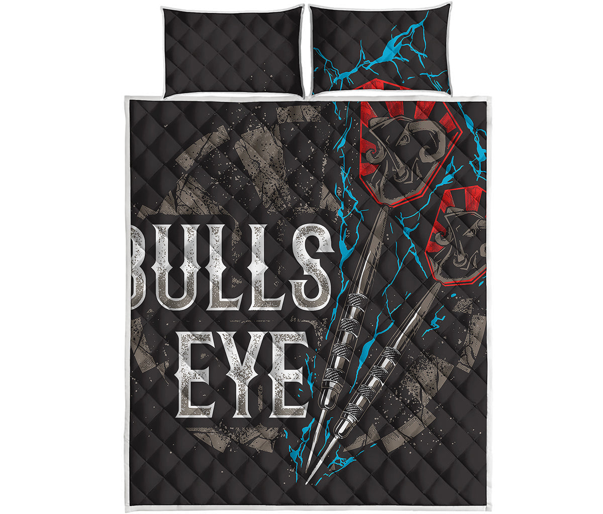 Bullseye Darts Print Quilt Bed Set