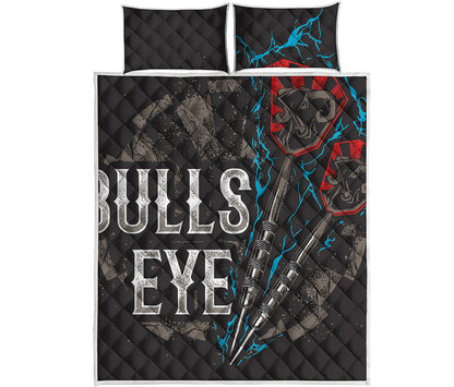 Bullseye Darts Print Quilt Bed Set