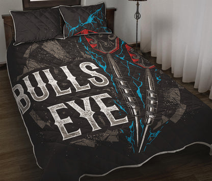 Bullseye Darts Print Quilt Bed Set