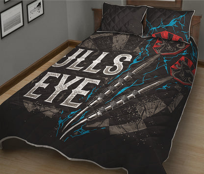 Bullseye Darts Print Quilt Bed Set