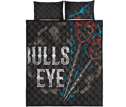 Bullseye Darts Print Quilt Bed Set