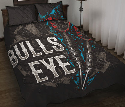 Bullseye Darts Print Quilt Bed Set