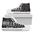 Bullseye Darts Print White High Top Sneakers