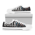 Bullseye Darts Print White Low Top Sneakers
