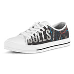 Bullseye Darts Print White Low Top Shoes