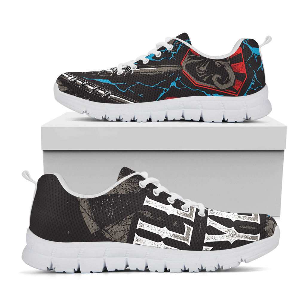 Bullseye Darts Print White Sneakers