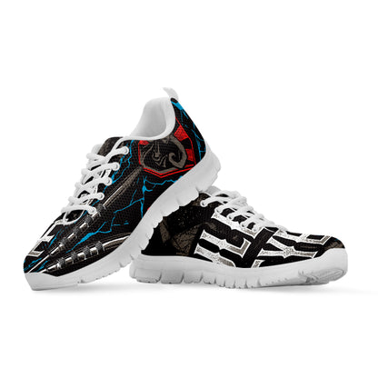 Bullseye Darts Print White Sneakers