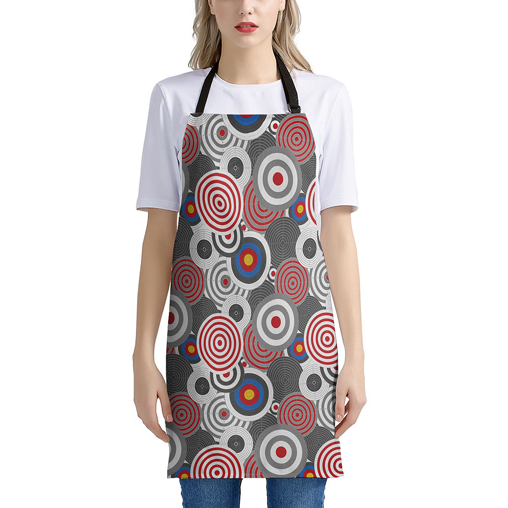 Bullseye Target Pattern Print Apron