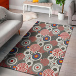 Bullseye Target Pattern Print Area Rug