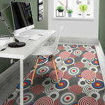 Bullseye Target Pattern Print Area Rug