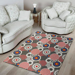 Bullseye Target Pattern Print Area Rug